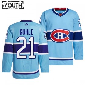 Montreal Canadiens tröja Kaiden Guhle 21 Adidas 2022-23 Blå Reverse Retro 2.0 Authentic - NHL Tröjor Barn